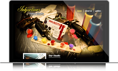 Inkjections Tattoo Studio website image