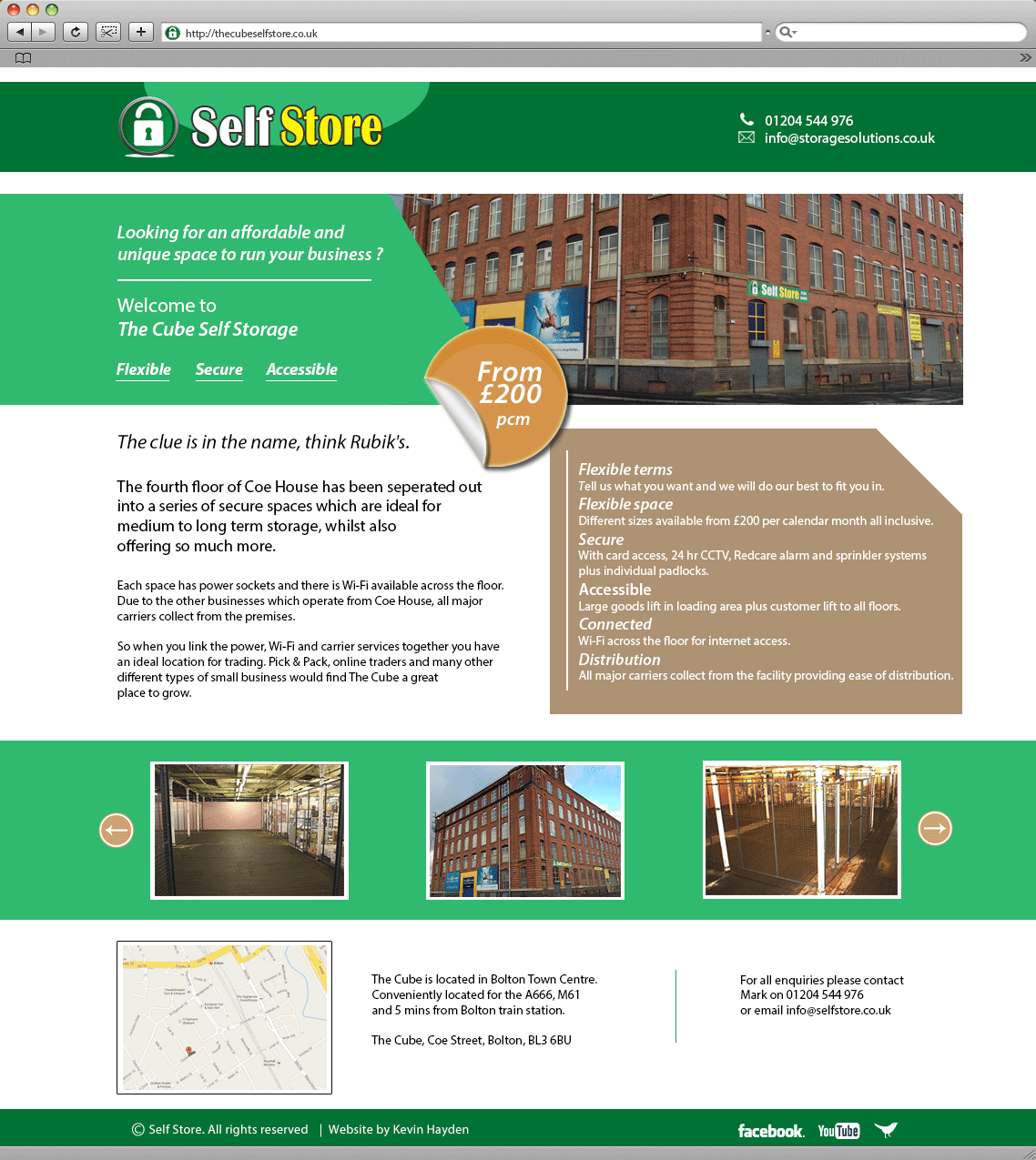 Self Store website image.