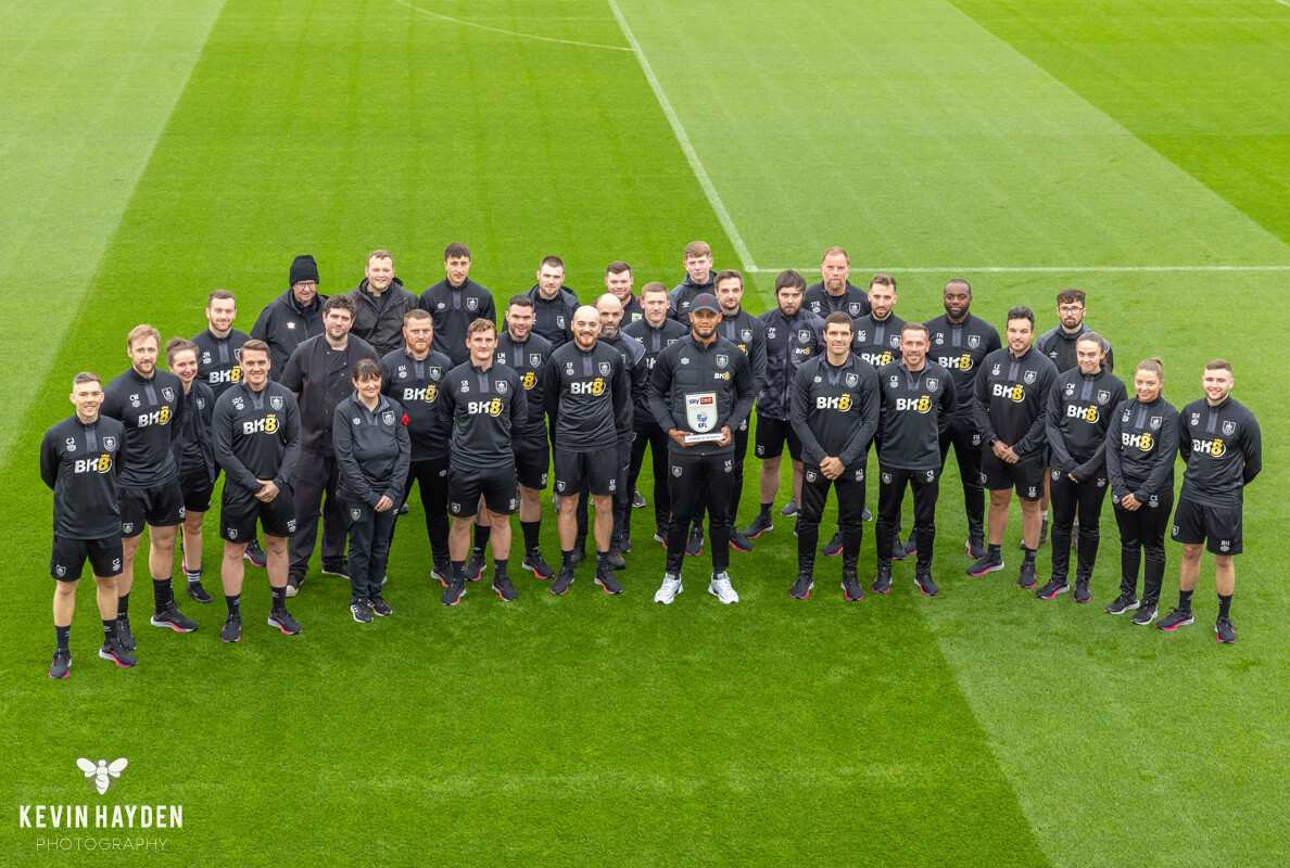Burnley manager Vincent Kompany named the EFL Sky Bet Championship Manager of the Month for October. Photo by Kevin Hayden.