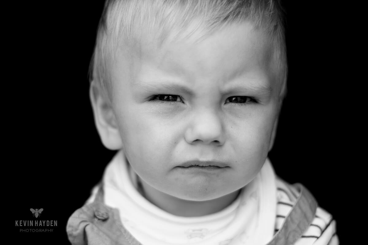 A black and white shot of William. Photo by Kevin Hayden.